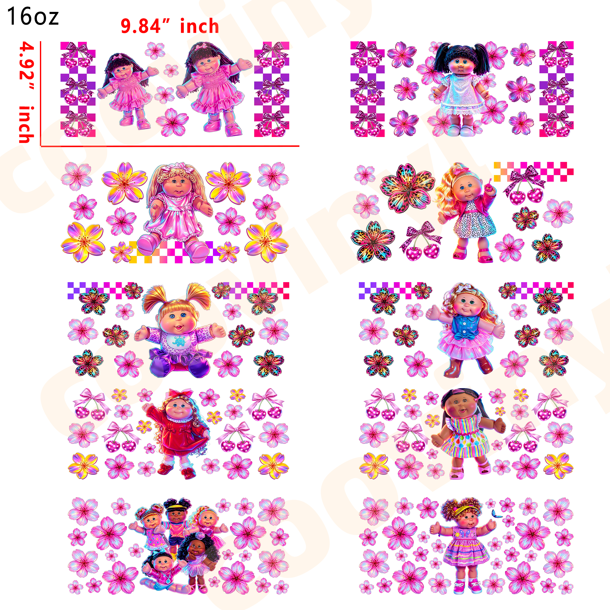 (T47)  20pcs disney besties 16OZ Tumbler Cup Wraps, Waterproof Fade-Resistant Decal Stickers, Vivid HD Print with Strong Adhesion, Customizable Transfers for Glass Cups, Mugs & Smooth Surfaces, DIY Art Craft Supplies