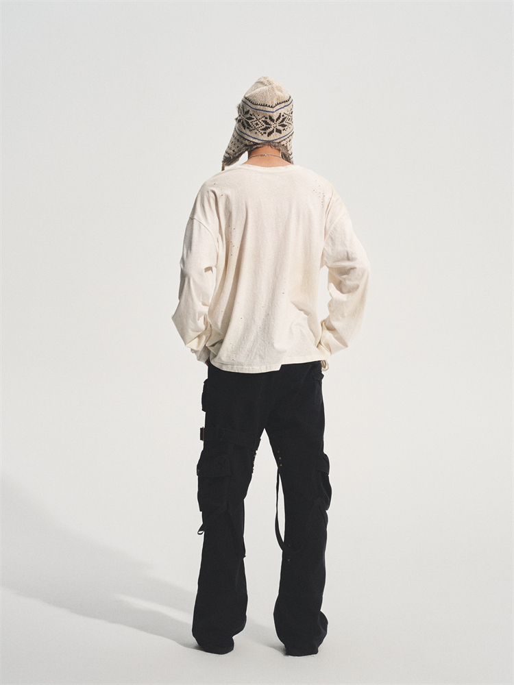 ANTI WAR LONG STAPE COTTON TEE