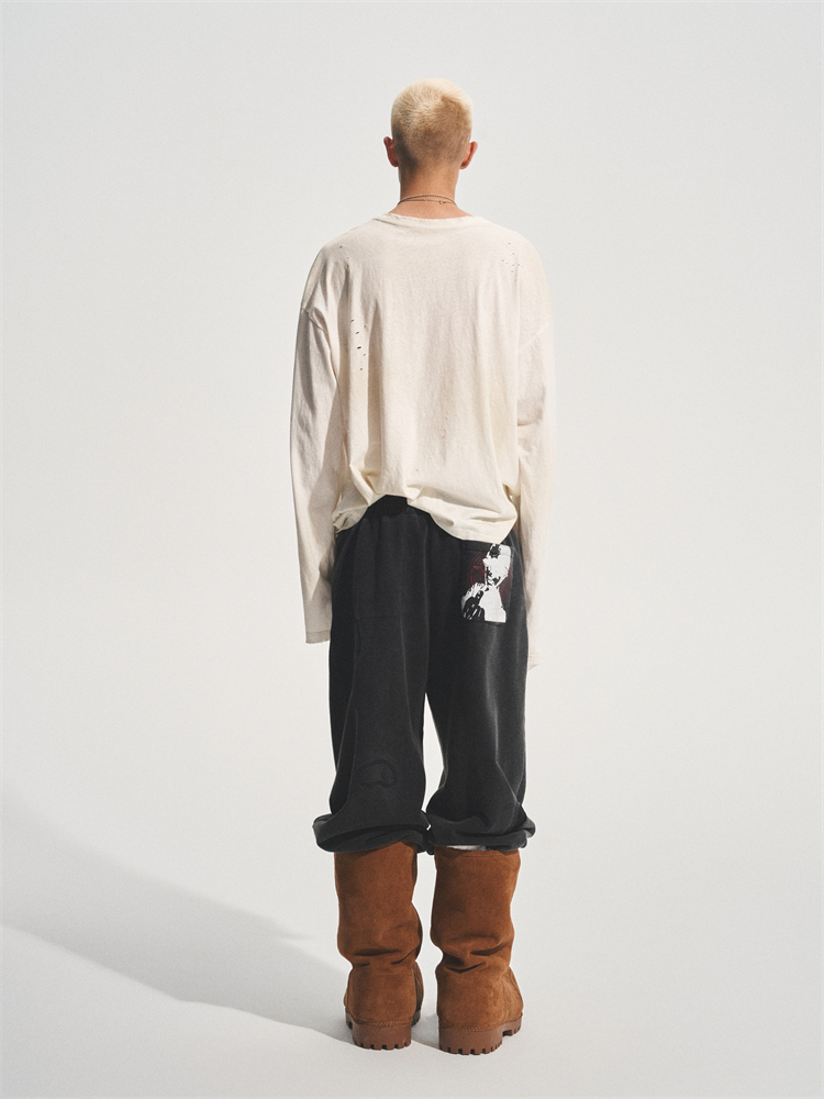 ANTI WAR LONG STAPE COTTON TEE