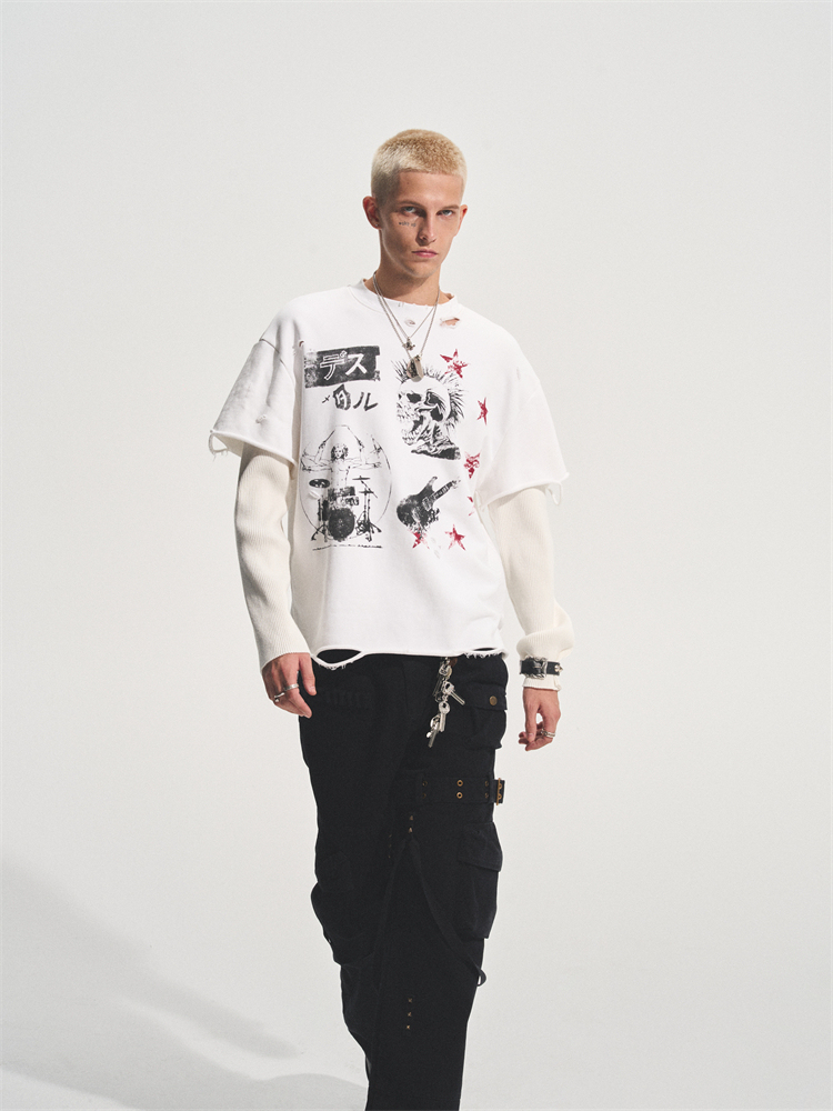 WHITE PUNK TRUNK TEE