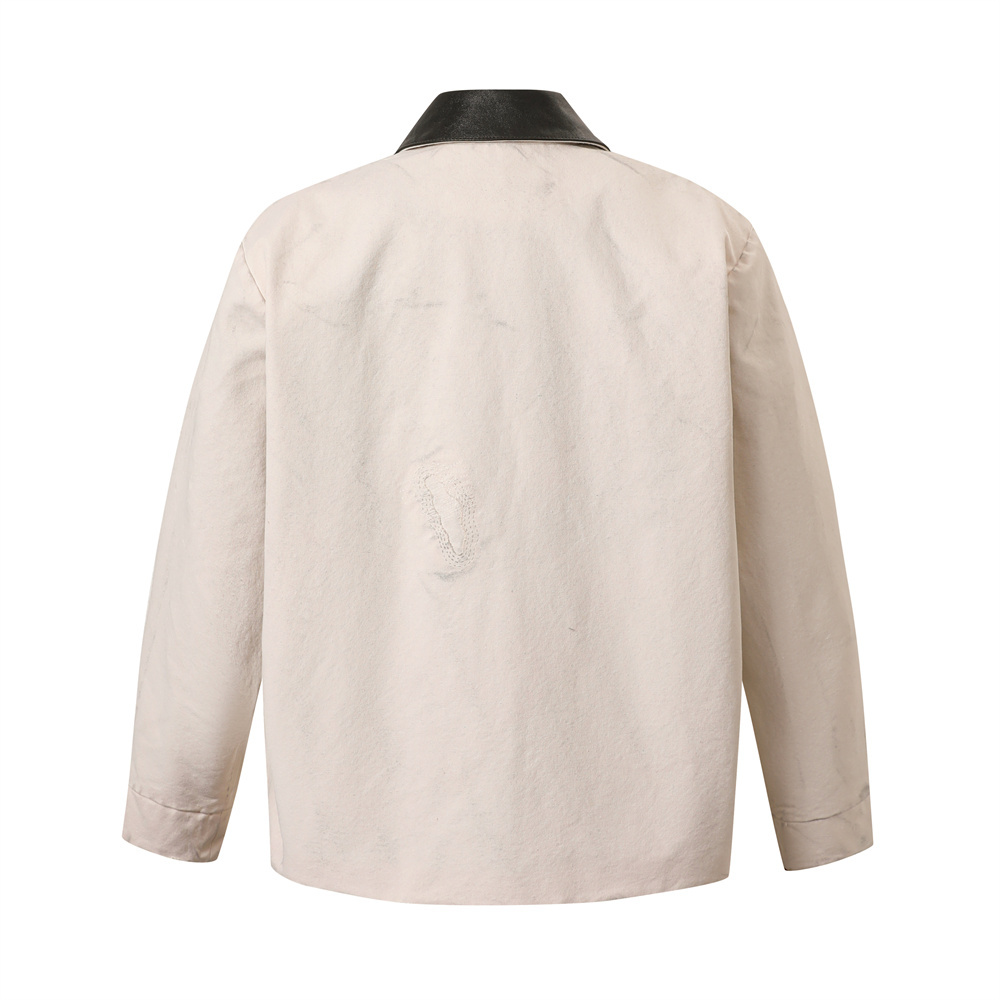 LEATHER COLLAR DADS JACKET
