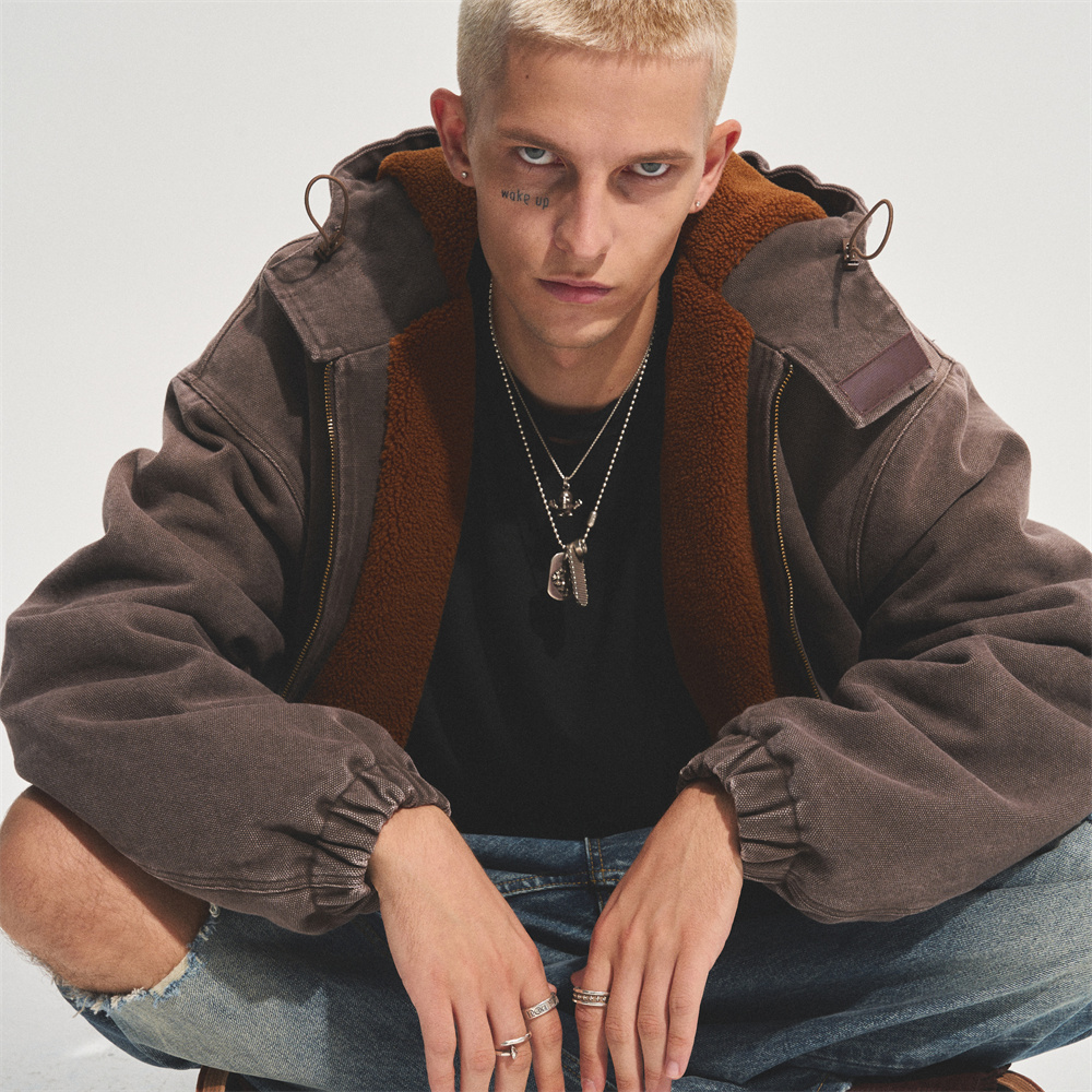 BROWN SOFTCORE CANVAS JACKET