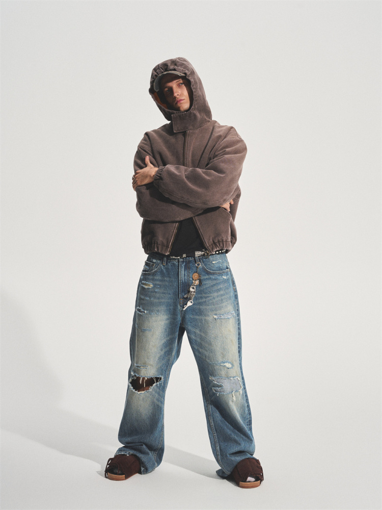 BROWN SOFTCORE CANVAS JACKET