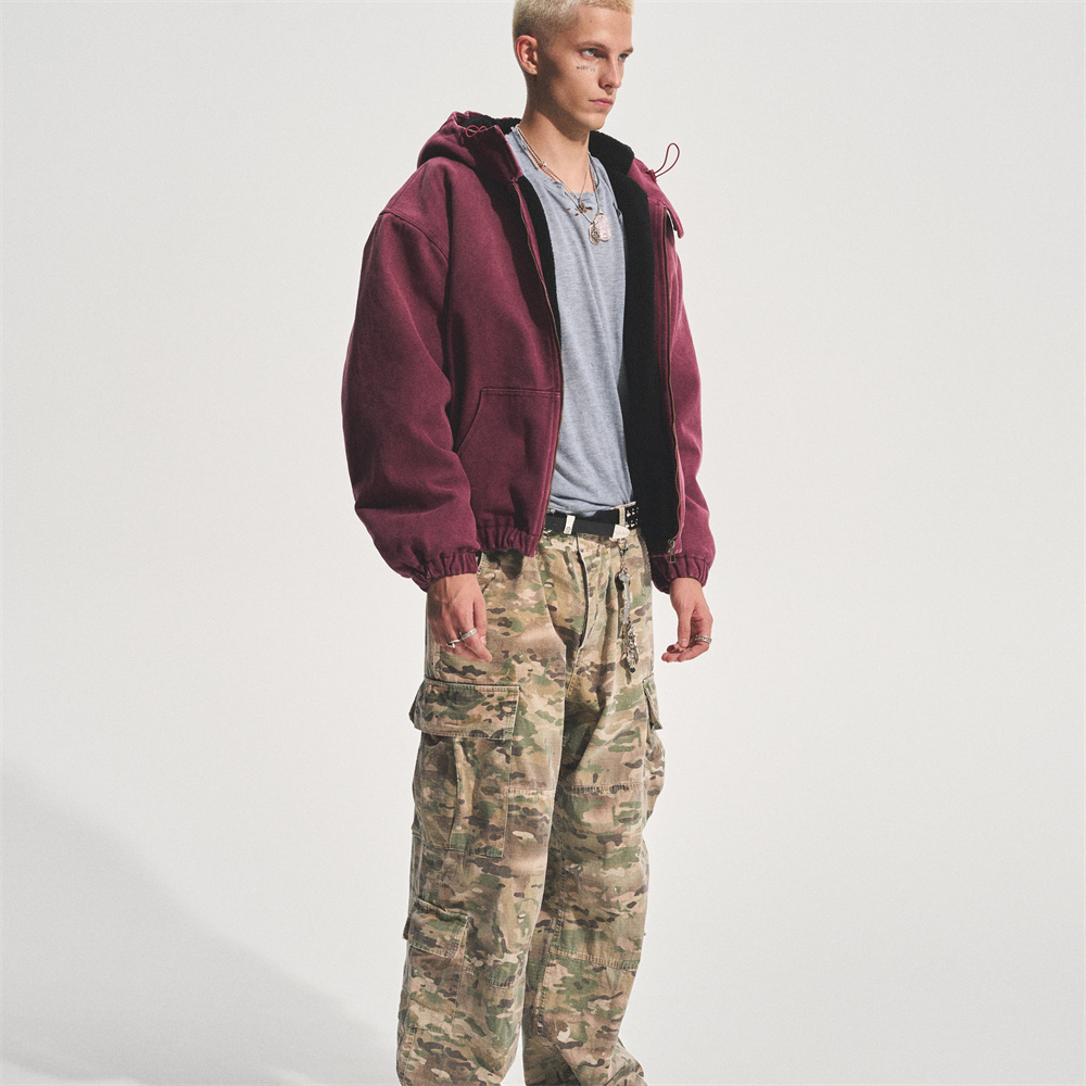BURGUNDY  SOFTCORE CANVAS JACKET