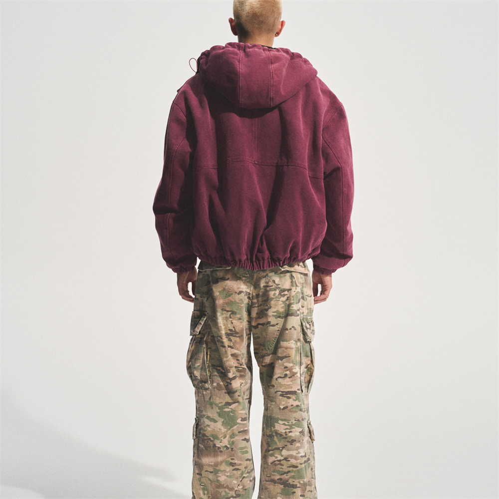 BURGUNDY  SOFTCORE CANVAS JACKET