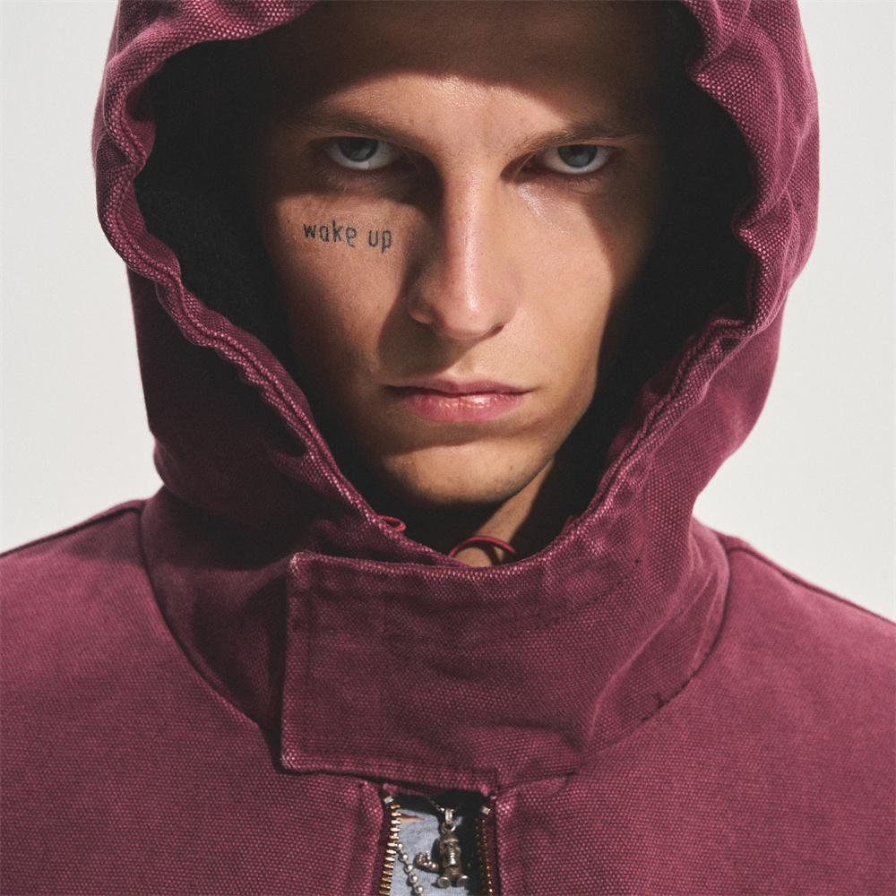 BURGUNDY  SOFTCORE CANVAS JACKET