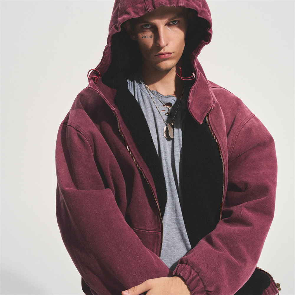 BURGUNDY  SOFTCORE CANVAS JACKET