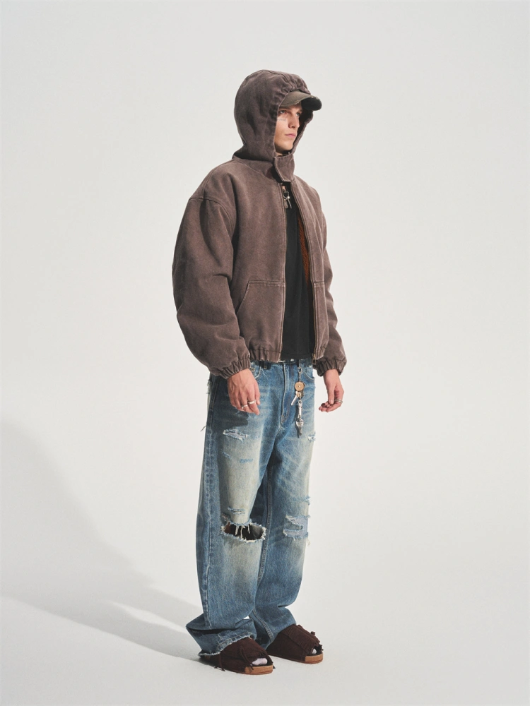 BROWN SOFTCORE CANVAS JACKET