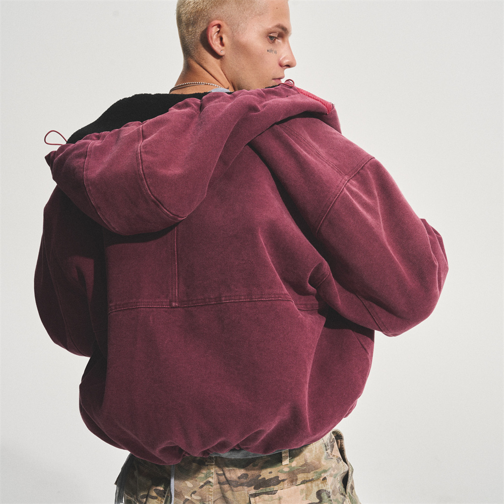 BURGUNDY  SOFTCORE CANVAS JACKET