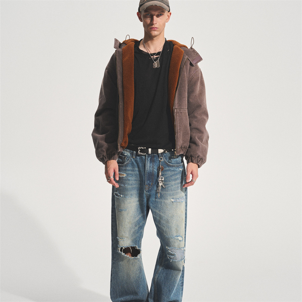BROWN SOFTCORE CANVAS JACKET