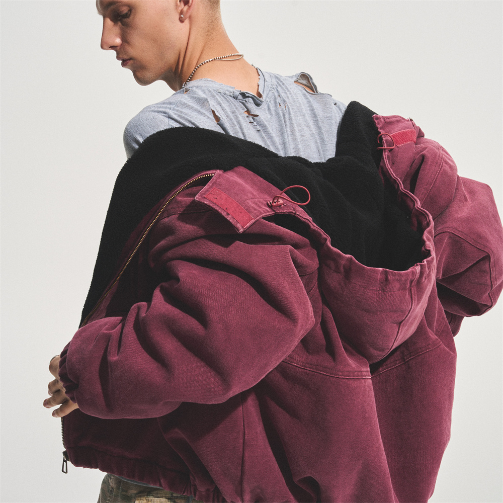 BURGUNDY  SOFTCORE CANVAS JACKET