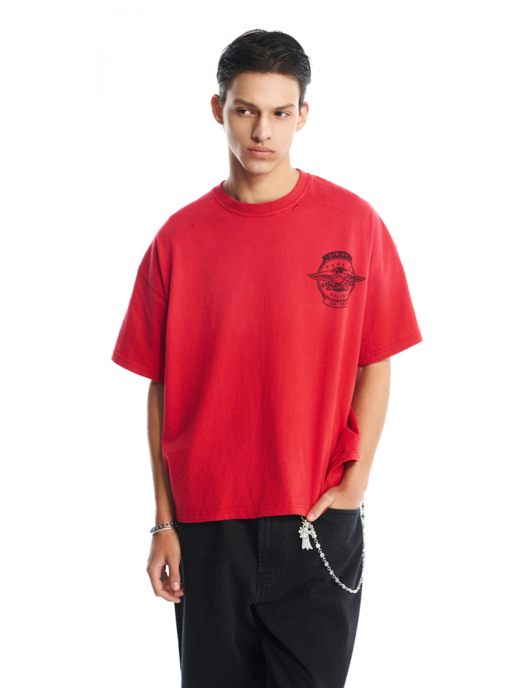 RED FADED GLORY ADMIN RED TEE SHIRT