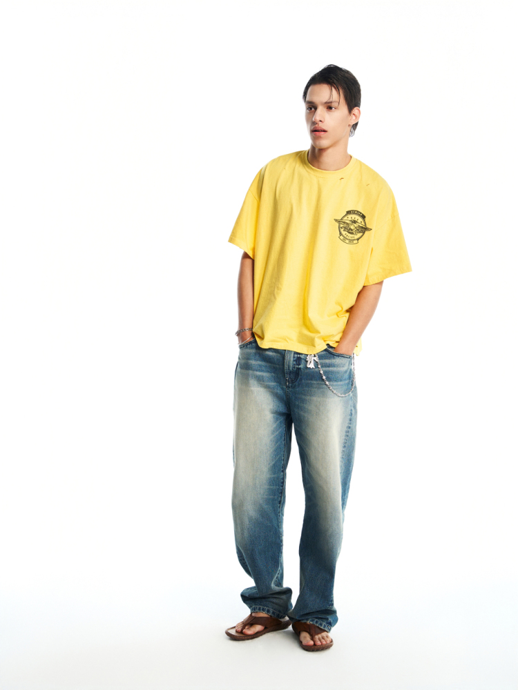 YELLOW FADED GLORY ADMIN YELLOW TEE SHIRT