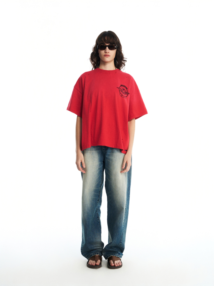 RED FADED GLORY ADMIN RED TEE SHIRT