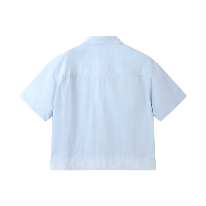 BLUE ELEGANT BUTTON DOWN POPLIN SHIRT