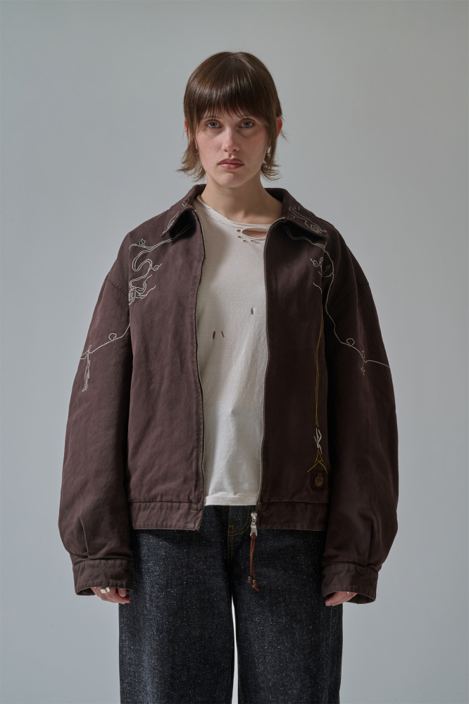 TOTEM EMBROIDERED WORK JACKET