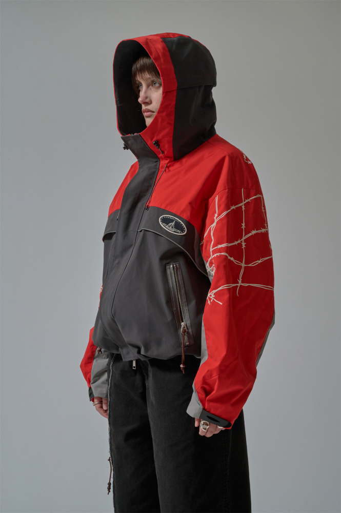 PSYCHO-NORM-CORE PARKA HARDSHELL IN RED
