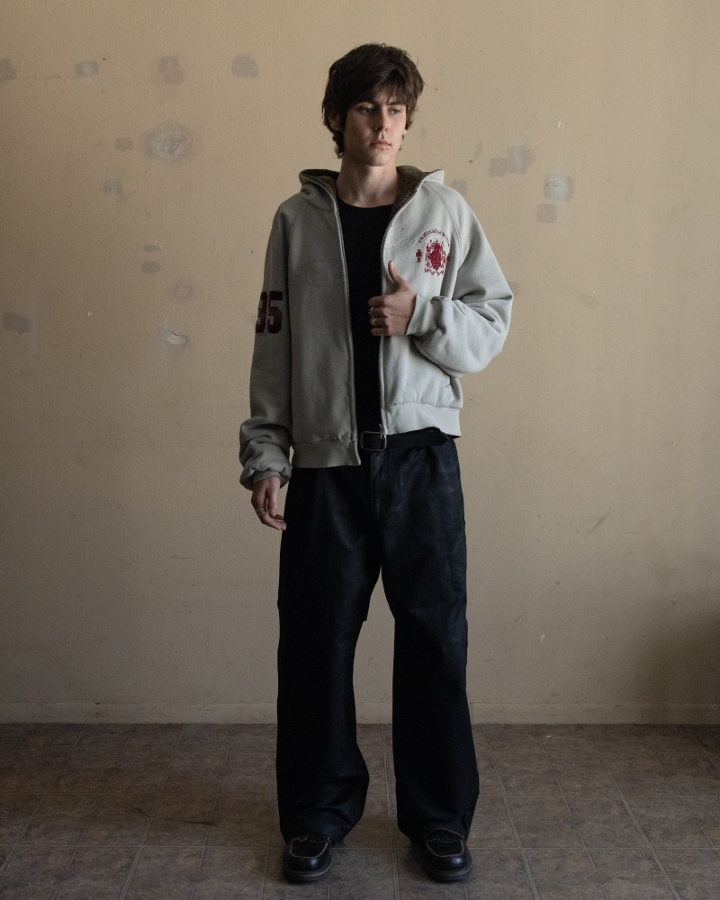 MEDAL LEOPARD DOUBLE LAYERED HOODIE
