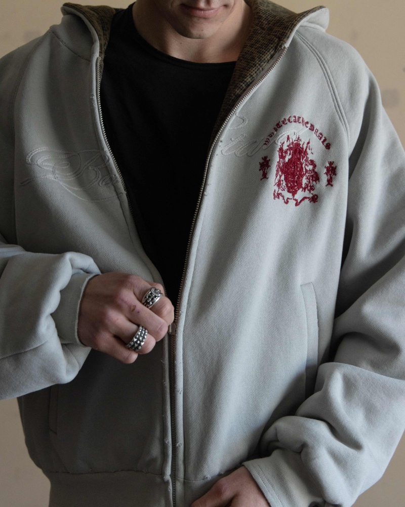 MEDAL LEOPARD DOUBLE LAYERED HOODIE