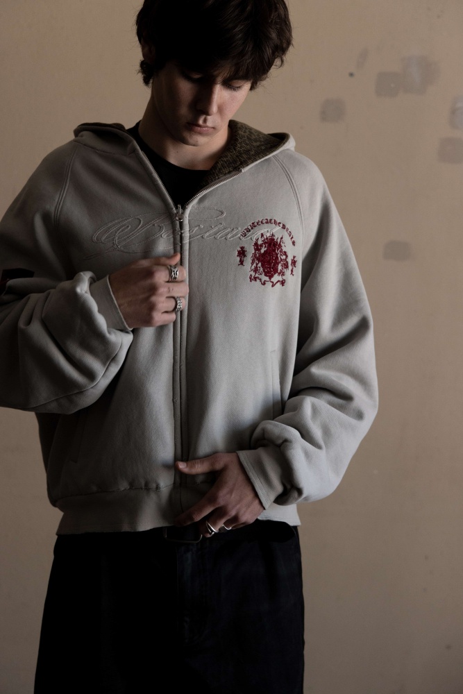 MEDAL LEOPARD DOUBLE LAYERED HOODIE
