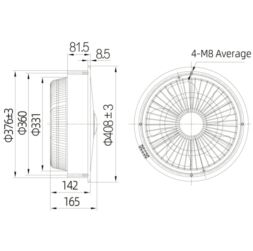 Cabin Top Round Fan Elevator Parts Producer Lift Car Ventilation 220V Brb-Circular Fan
