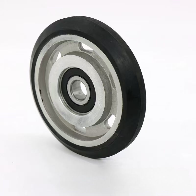 Rubber Roller Guide Shoe spare parts elevator roller factory