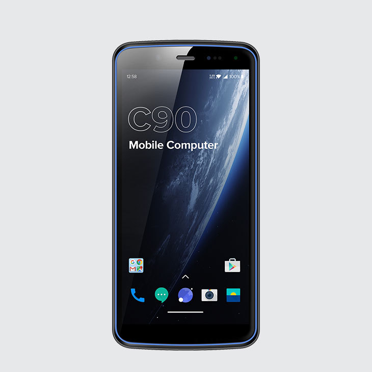 เครื่องสแกนรหัส QR Chainway C90 เครื่องสแกนบาร์โค้ด 2D PDA สมาร์ทโฟนพร้อมเครื่องอ่าน NFC