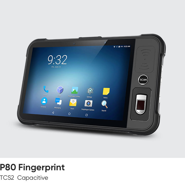 Chainway P80 Industrial Tablet with UHF RFID reader, fingerprint and 2D barcode from Rayfine