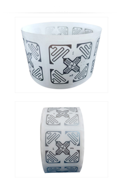 50*50mm UHF RFID Bibliotheksbuch-Tag-Aufkleber mit NXP ucode 8 Chip