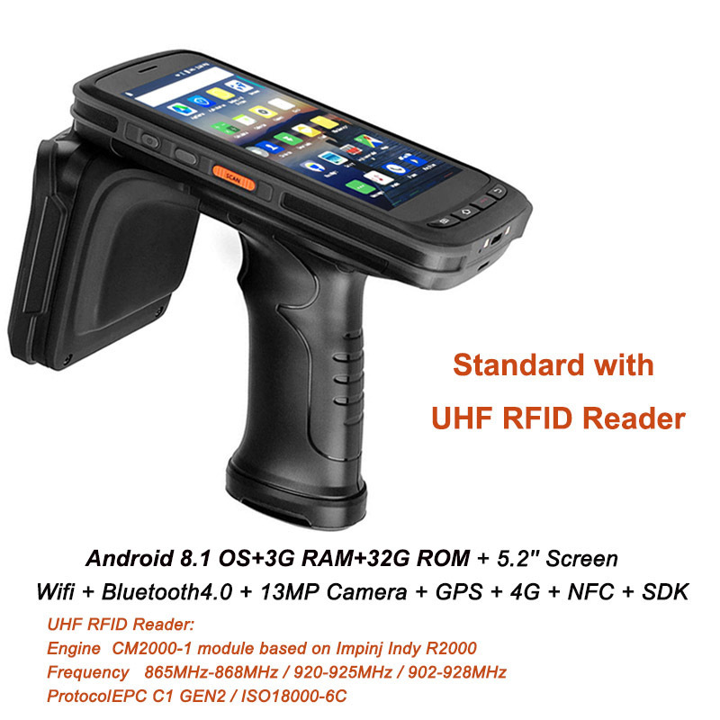 Máy quét mã vạch Chainway C72 Ultra Rugged Android có tay cầm dạng súng lục, Android 11, Google Play, Đầu đọc mã vạch Zebra 2D/1D/QR