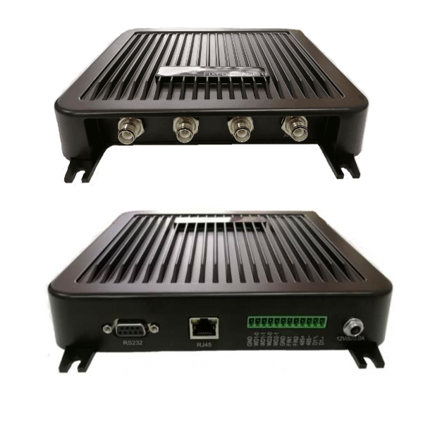 4 ports UHF RFID fixed reader with Impinj reader chip E710 support MQTT