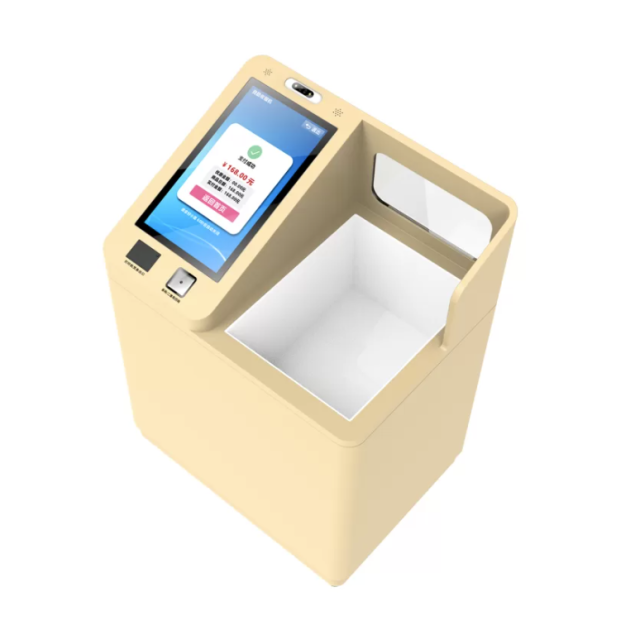 UHF RFID smart self checkout POS table machine with windows computer, QR code reader and RFID reader module