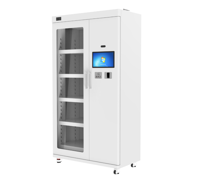 Rayfine RFID Company sell UHF RFID refrigerated smart cabinet for asset inventory