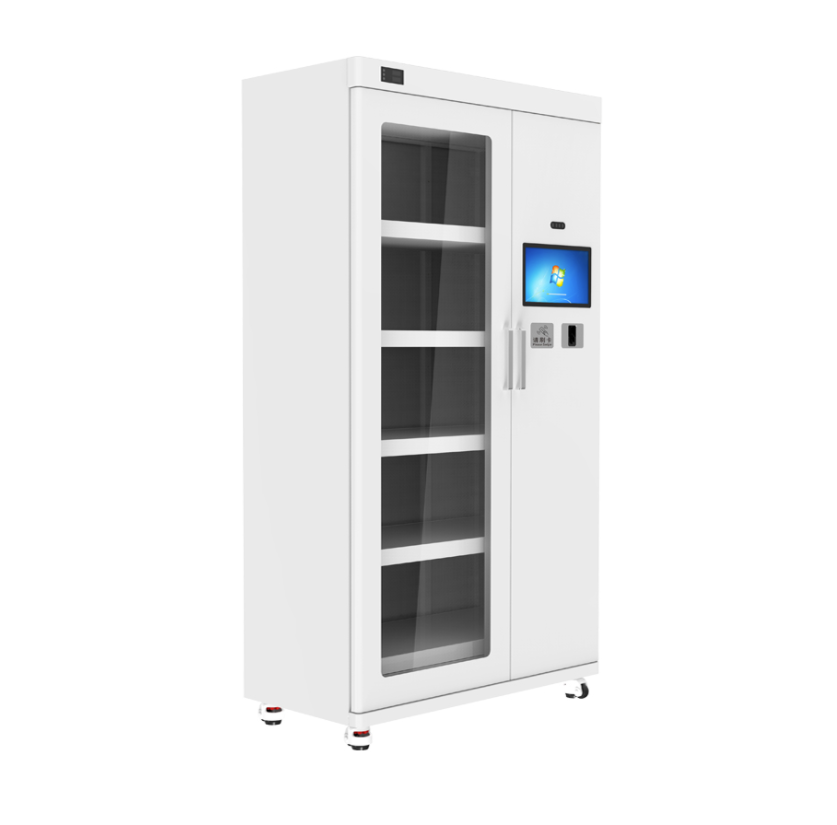Rayfine RFID Company sell UHF RFID refrigerated smart cabinet for asset inventory