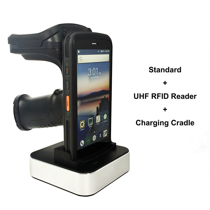 Android 13 systems terminal mobile long distance UHF RFID Handheld reader for laundry/warehouse/animal tracking