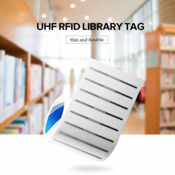 Africa University Library use 115*6mm NXP ucode 8/9 chip UHF RFID label tag hidden in book for inventory and access control