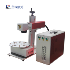 Mini Disk Fiber Laser Marking Machine for Tag Pen Logo Rotary Printing