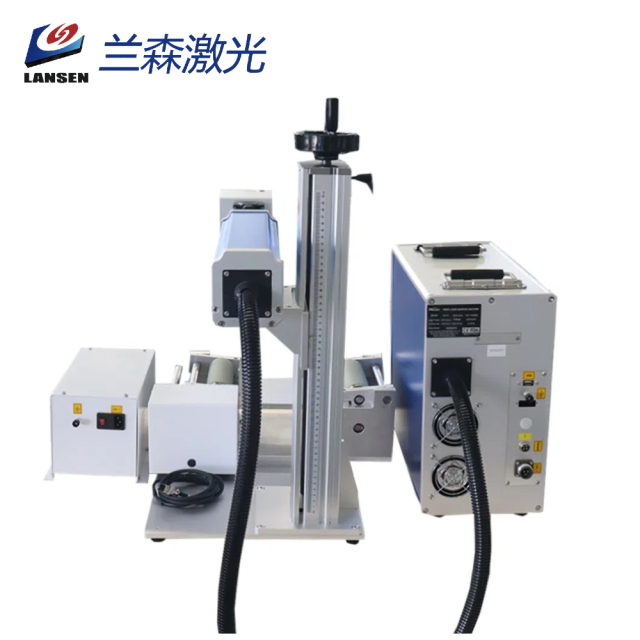 Mini automatic feeding fiber laser marking  machine with conveyor belt