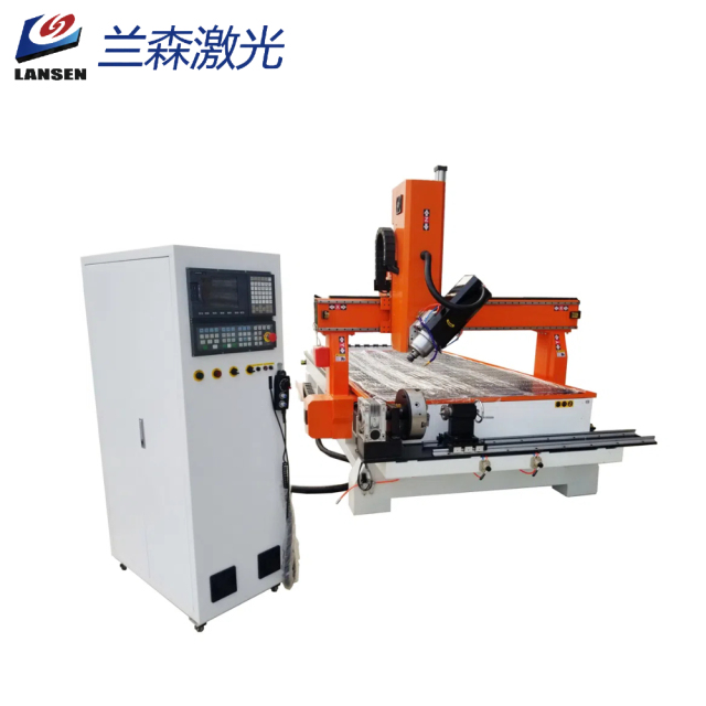 LSW1325 5 Axis ATC CNC Woodworking Machine With Swing Head and Rotation Axis