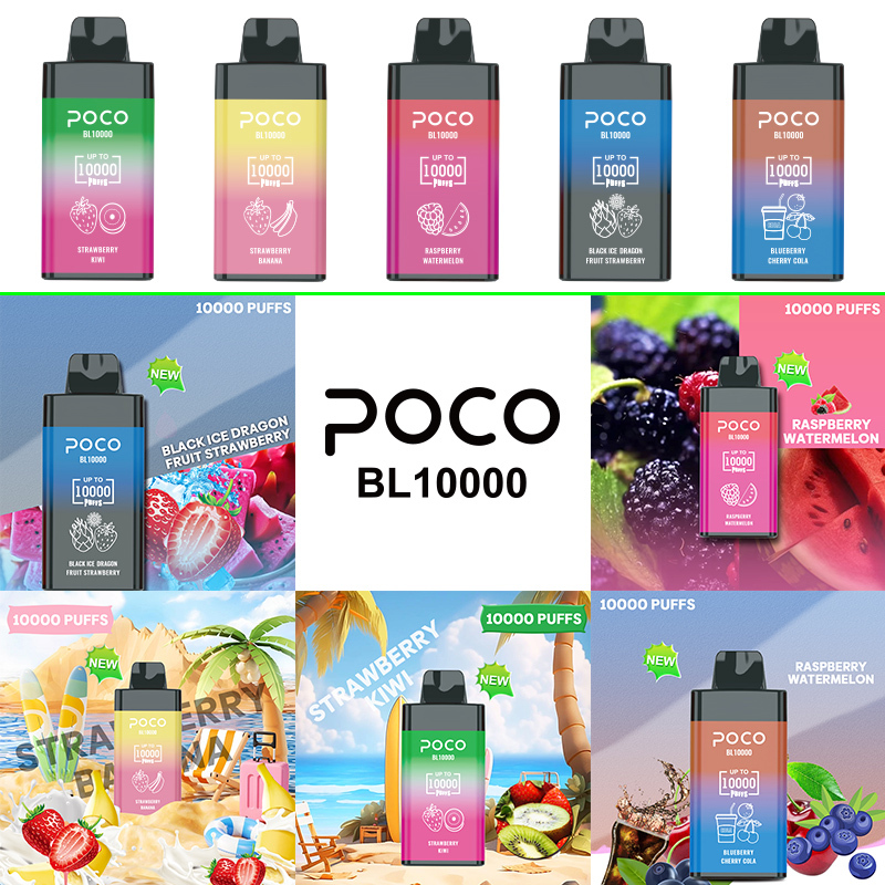 POCO BL 10000 Puffs | EU USA Warehouse Shipping | 3-7 Days Delivery | Airflow Adjustable |Minimum Order 50pcs
