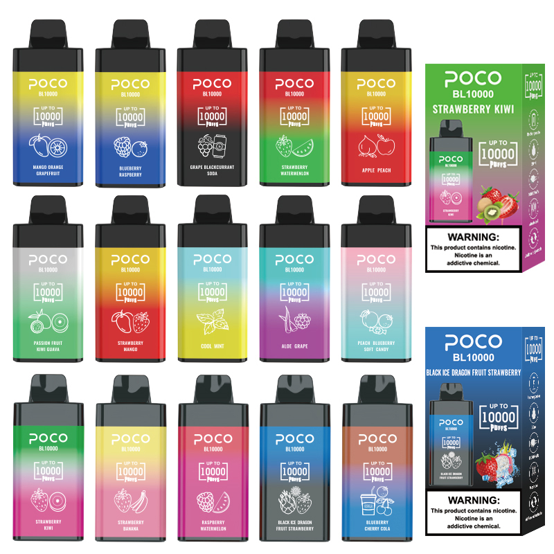 POCO BL 10000 Puffs | EU USA Warehouse Shipping | 3-7 Days Delivery | Airflow Adjustable |Minimum Order 50pcs