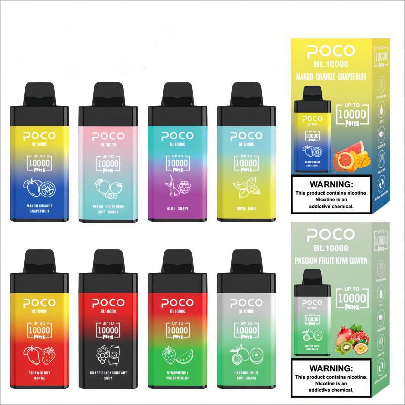 POCO BL 10000 Puffs | EU USA Warehouse Shipping | 3-7 Days Delivery | Airflow Adjustable |Minimum Order 50pcs