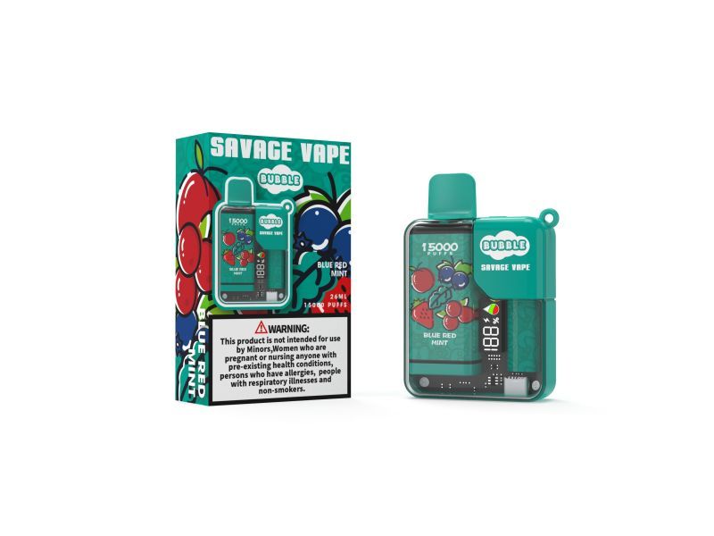 SAVAGE BUBBLE 15000 PUFFS | EU Warehouse Free Shipping | 3-7 Days Delivery | Built-in Smart Display | Ajustable Power | Child Lock