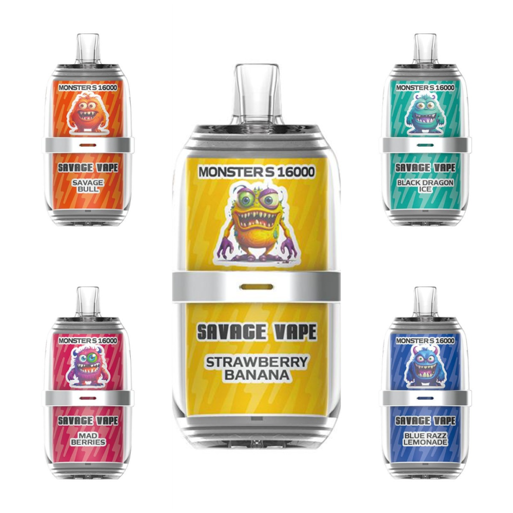 SAVAGE MONSTER S 16000 Puffs | EU Warehouse Shipping | 3-7 Days Delivery | Airflow Ajustable | 6 Colors RGB Light