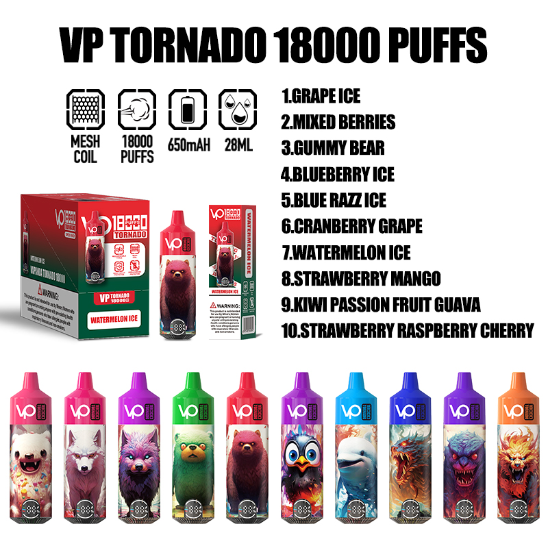 Vapanda Tornado 18000 Puffs  Best Disposable Vape for Extended Flavor