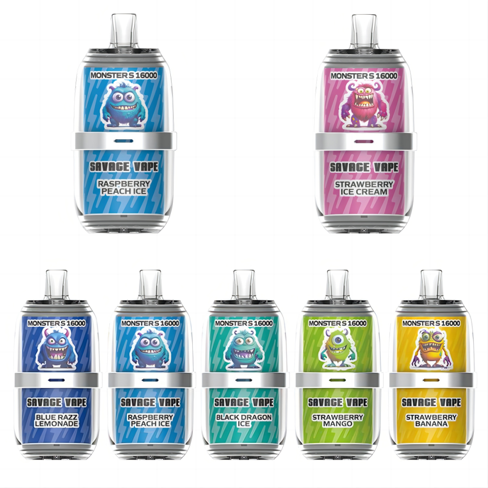 SAVAGE MONSTER S 16000 Puffs | EU Warehouse Shipping | 3-7 Days Delivery | Airflow Ajustable | 6 Colors RGB Light