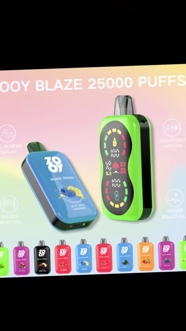 ZOOY BLAZEN 25000 PUFFS | EU Warehouse Free Shipping | 3-7 Days Delivery | Airflow Ajustable | Build-in Smart Display Screen