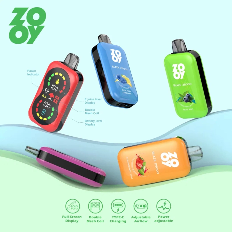 ZOOY BLAZEN 25000 PUFFS | EU Warehouse Free Shipping | 3-7 Days Delivery | Airflow Ajustable | Build-in Smart Display Screen