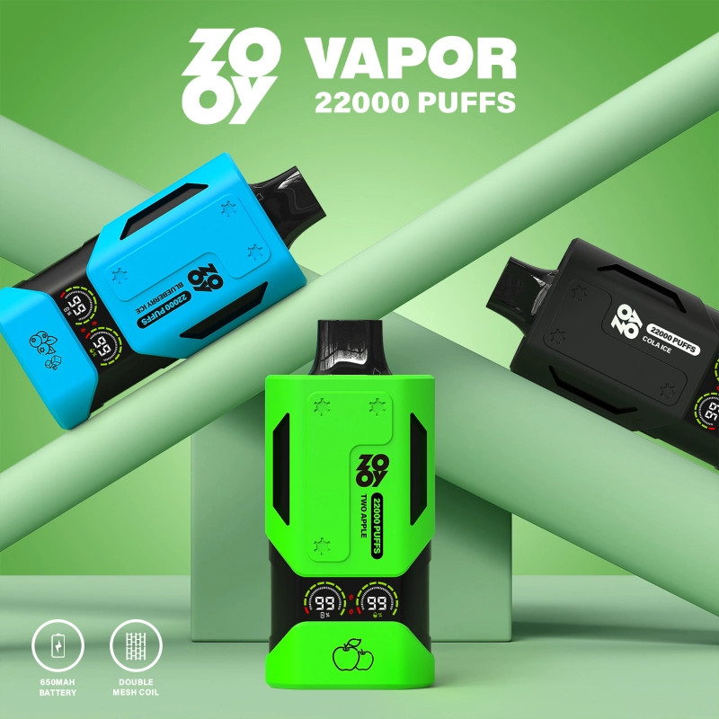 ZOOY Vapor 22000 PUFFS | EU Warehouse Free Shipping | 3-7 Days Delivery | Airflow Adjustable | Build-in Smart Display Screen