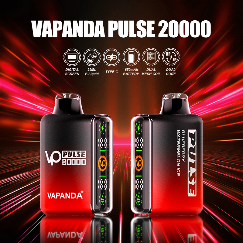 VAPANDA PULSE 20000 Puffs | EU Warehouse Free Shipping | 3-7 Days Delivery | Smart Display Screen
